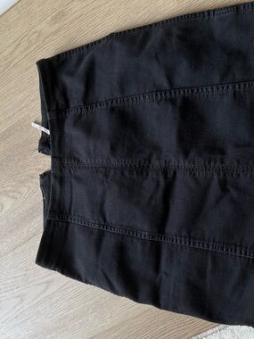 Free People Men's Skinny Black Panel-Stitched Jeans